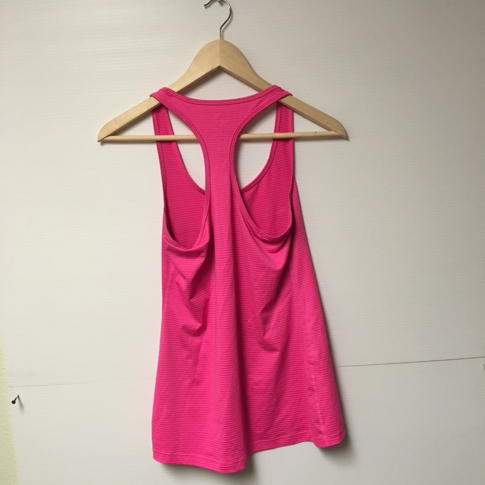 Hot Electric Pink Razor Back Tank Top Workout - Picture 4 of 4